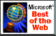 Microsoft Best of the Web Award